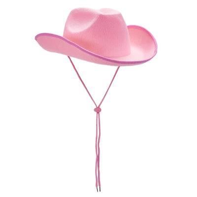 Women's Cowboy Hat, Adult Solid Color Furry Trim Wide Brim Hat Female Cap for Dating Party