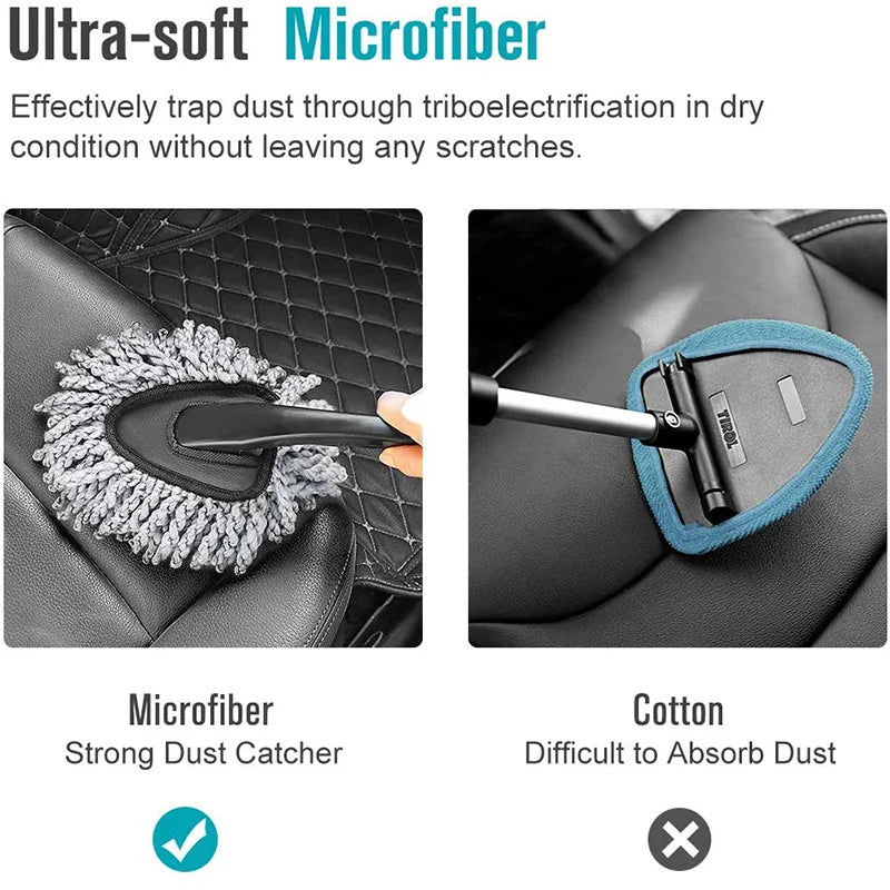 1pc Car Cleaning Tools Car Dust Mop Microfiber Washing Brush Dusting Tool Duster Home Clean Dust Removal Car Wash Brush
