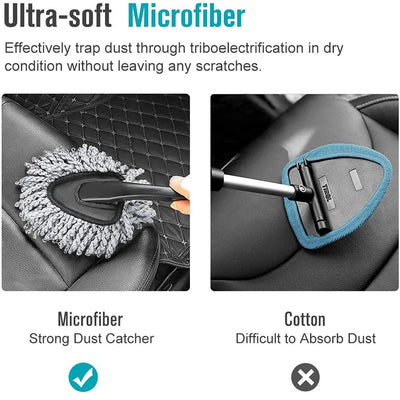 1pc Car Cleaning Tools Car Dust Mop Microfiber Washing Brush Dusting Tool Duster Home Clean Dust Removal Car Wash Brush