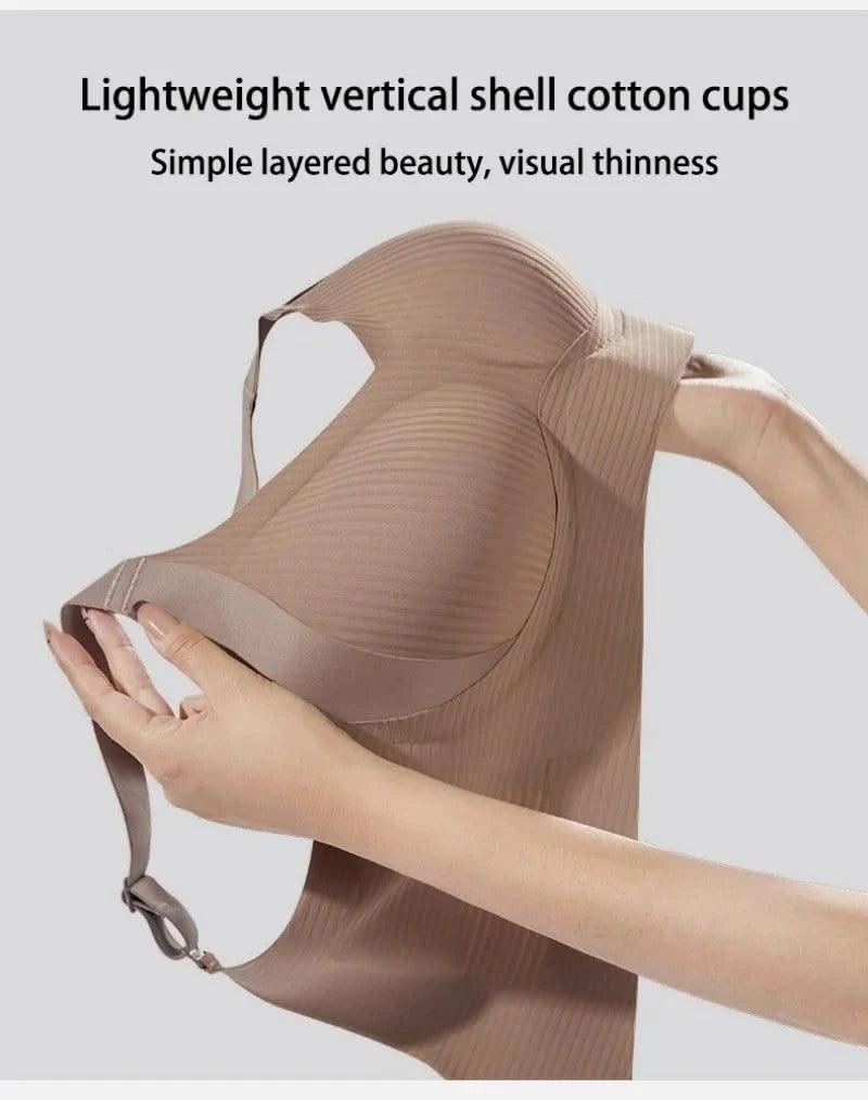 Plus Size Women Seamless Bras Sexy V Waist Brassiere Padded Wireless Soft Sleepwear Female Solid Breathable Underwear Lingerie