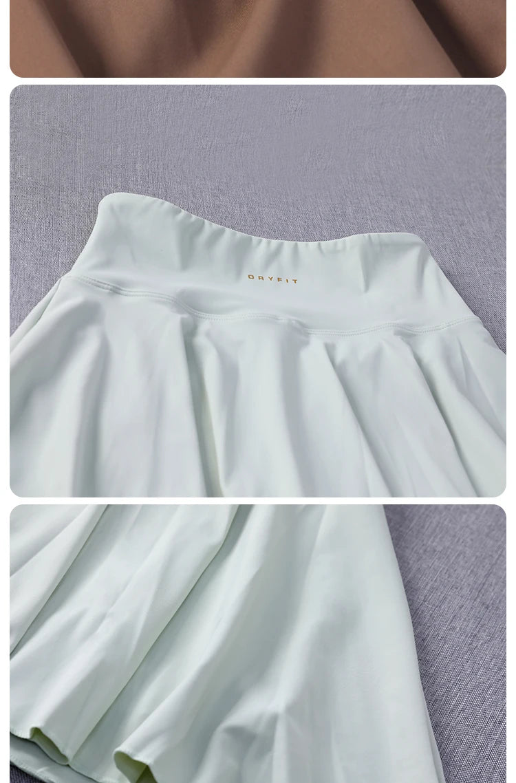 Yoga Wear Athletic Skorts Running Workout Sports Skirts High Waisted Pleated Tennis Skirt for Women