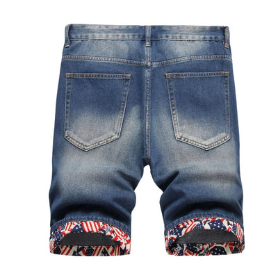 2023 Summer New Mens Ripped Short Jeans Brand Clothing Bermuda Cotton Shorts Men Thin Breathable Casual Denim Shorts