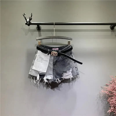 Women's Shorts Jeans Graphic Short Pants For Woman To Wear Ripped Denim Wide Sexy Summer Classic Offer Stylish Elasticty