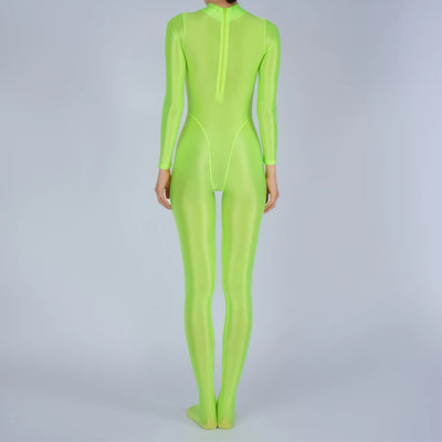 Sexy Womens Glossy Shiny Silky Tights Swimsuit Leggings Bodysuit Jumpsuit Ladies Elasticity Breathable Leotard Sleeping Romper