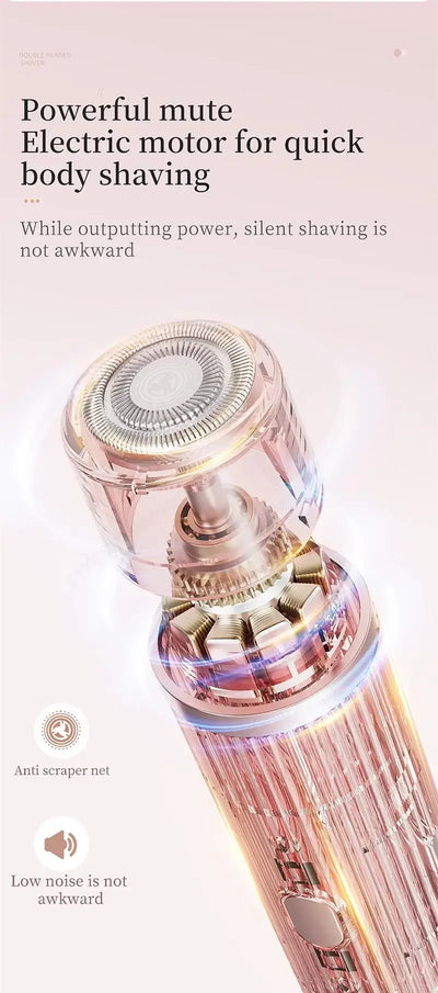 Electric Razors for Women Waterproof  Bikini Trimmer Face Shaver for Underarms Legs Ladies Body Trimmer Hair Removal Pink Purple