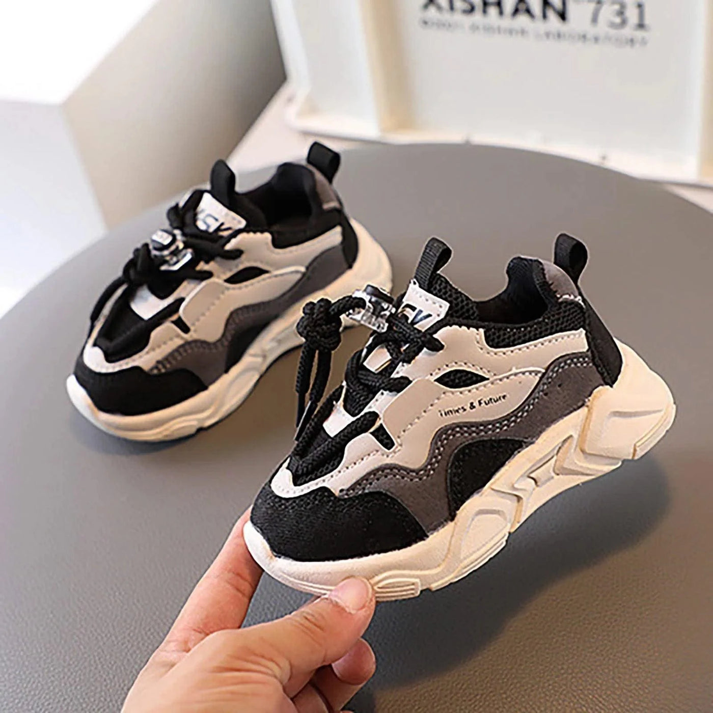 Trendy Children Shoes Spring Autumn Casual Sports Sneakers Breathable Running Shoes 1-6-year-old Baby Shoes Soft Sole Leather