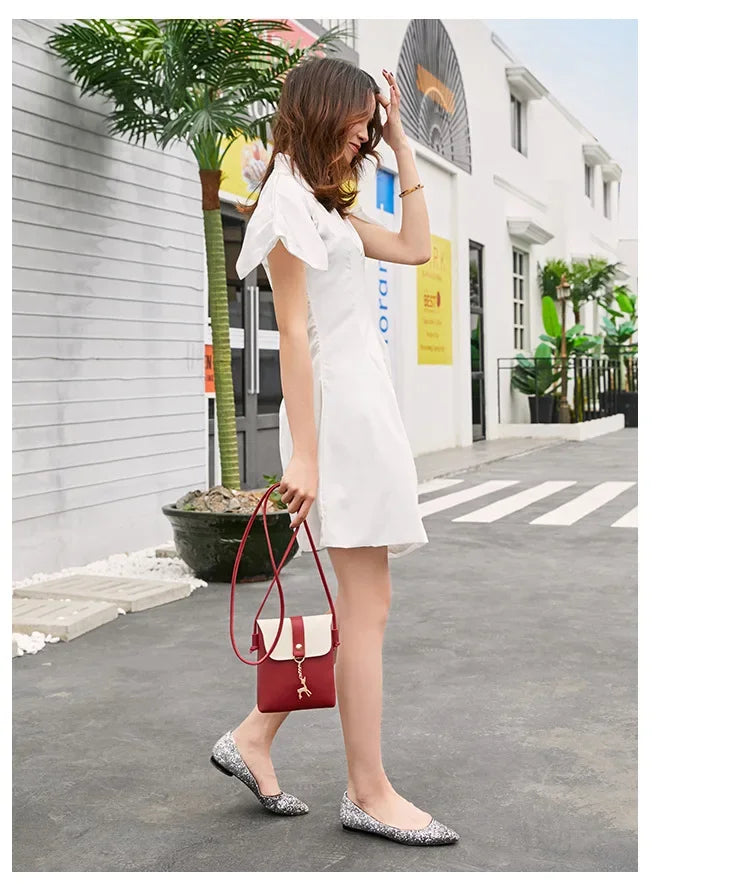 Fashion Handbags Women Bags Designer New Casual Bag Mobile Phone Bag Personality Deer Charm Single Shoulder Diagonal Bag