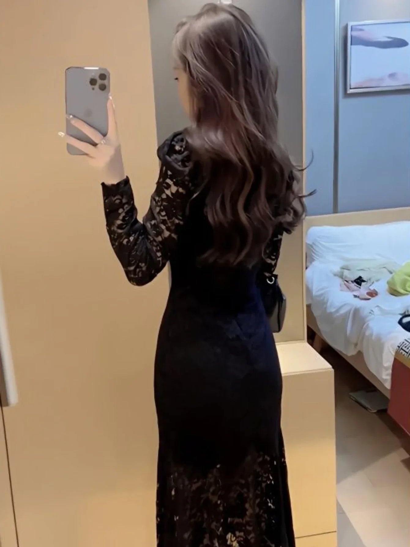 Dresses For Women Long Sleeve Woman Dress Prom Black Party Evening Lace Offer Aesthetic Hot Elegant Chic Fashion Summer 2024 Y2k