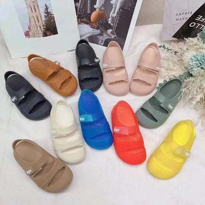 Kid Toddler Flat Breathable Fishermen Roman Shoes Children's Colorful Beach Comfortable Jelly Sandals Boy Girls Sandals SO098