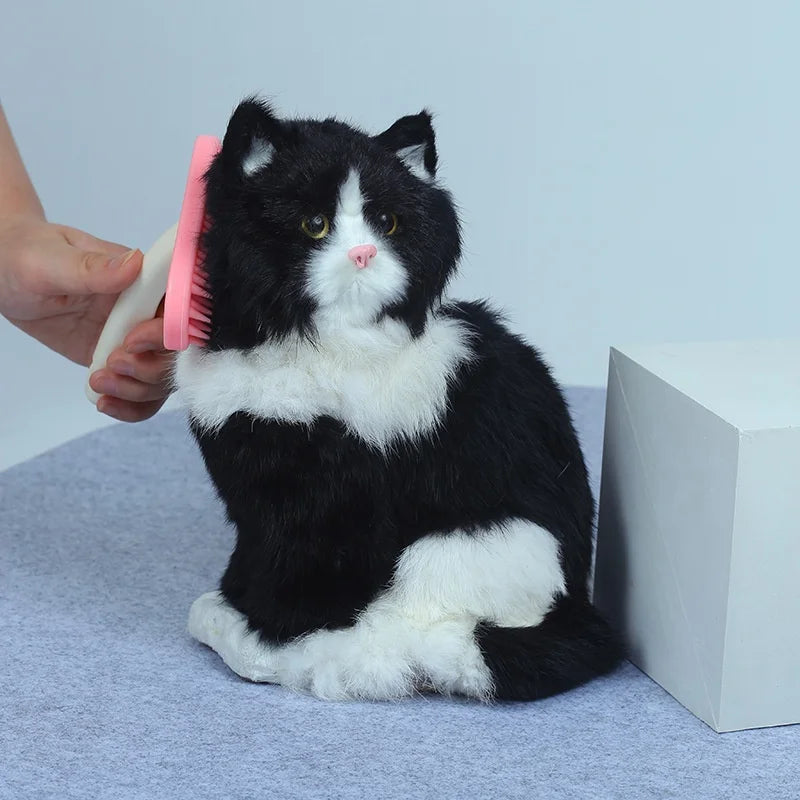 OUWO Pet Cat Brush Massage Comb Silicone Cat Toy Cat Brush Cat Scratcher Massage Self Groomer Comb Pet Cat Corner Scratcher