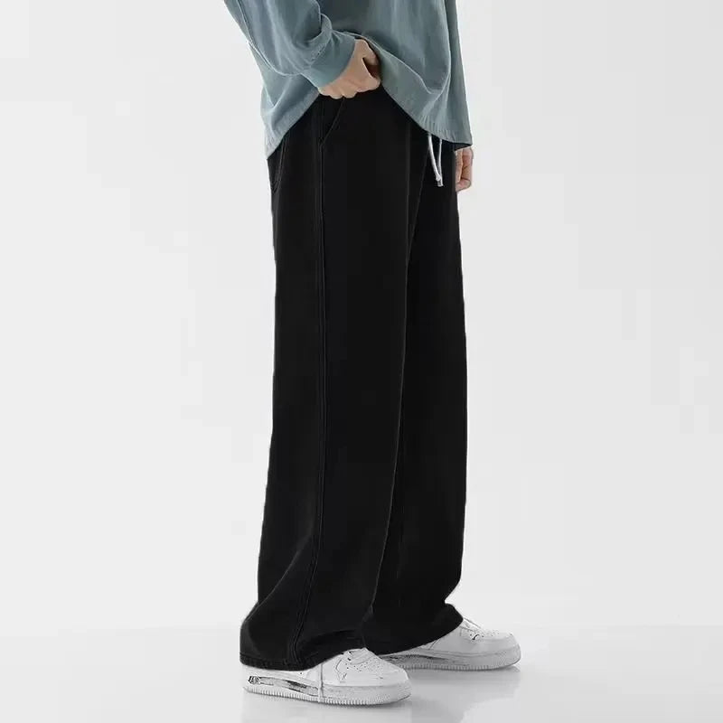 Boyfriend Vintage Fashion Straight Casual Loose Denim Cargo Pants Men Designer  Jeans Streetwear Loose Wide Leg Jeans