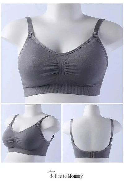 Maternity Nursing Bras Detachable Breathable Breastfeeding Pregnant Women Seamless Underwear Breast Feeding Plus Size Bralette