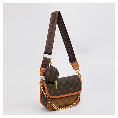 Designer Women's Leather Handbag - Elegant Crossbody Shoulder Messenger Bag Luxury Brand Tote Purse Stylish Ladies