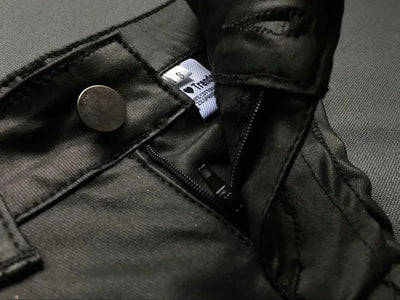 Womens Shorts Nightclub Sexy Low Waisted Elastic Denim PU Faux Leather Button Up Zippered Hot Pants for Women