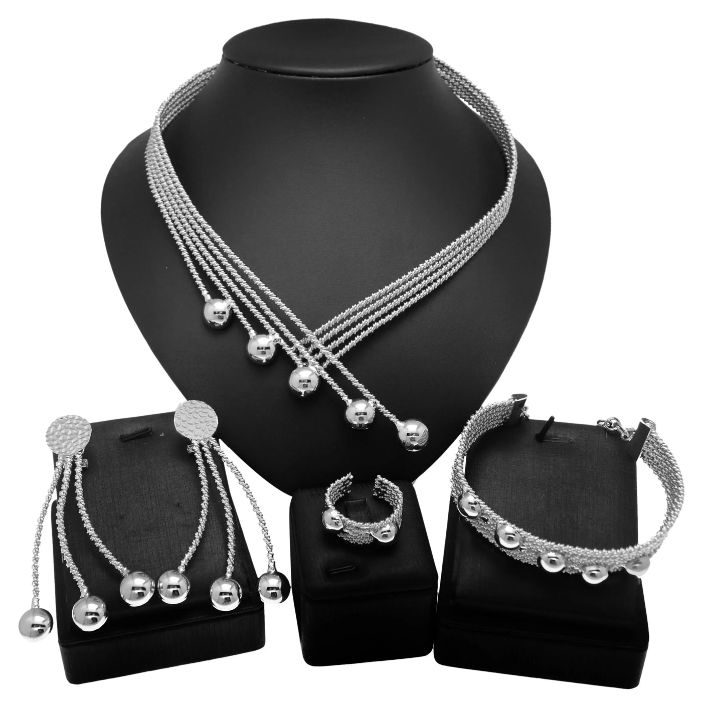 Women Jewelry Set Latest Brazilian Gold Plated Earrings Luxury Necklaces Mixed Designs Women Necklaces Set Pie Jewelry Sets