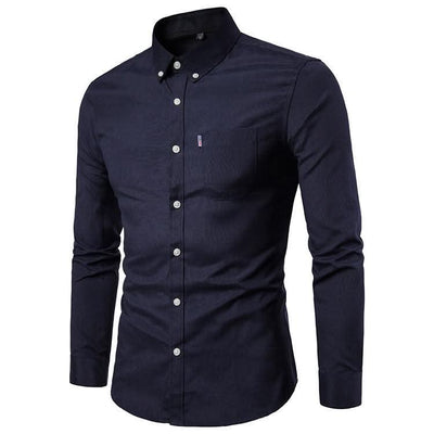 Men S Shirts Korean Men Slim Long Sleeve - Elanique