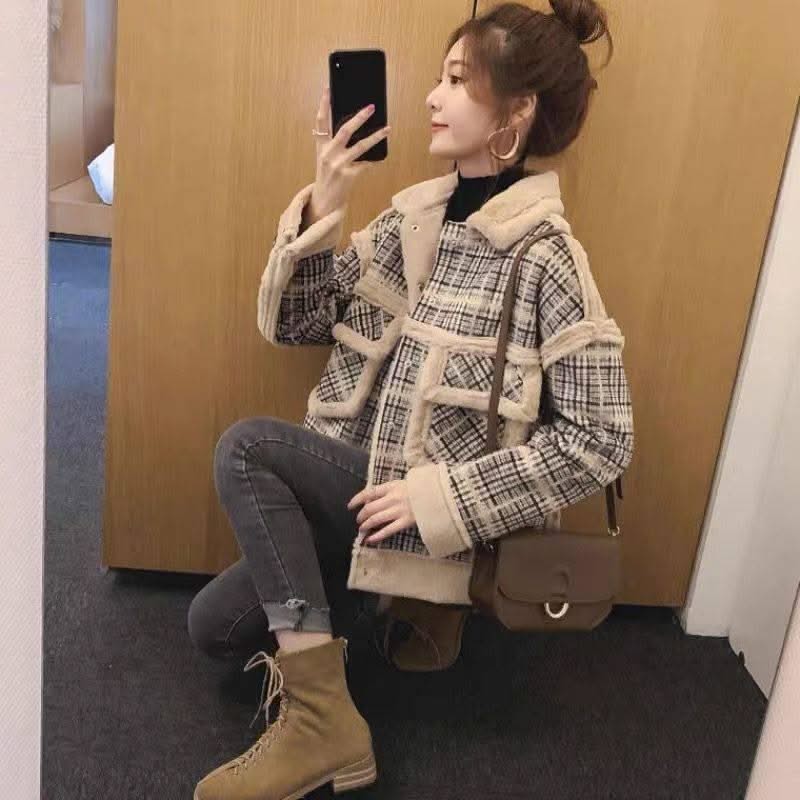 Lamb Plush Coat And Fur Coat Women - Elanique
