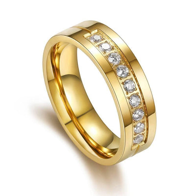 Stainless Steel Accessories Fashion 18K Ring For Women - Elanique
