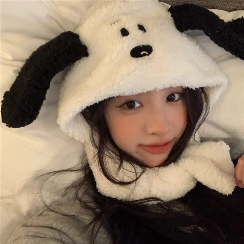 Children Wear Warm Fuzzy Hats Snoopy Cartoon - Elanique