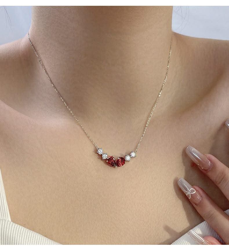 Water Drop Zircon Necklace Accessories For Women - Elanique