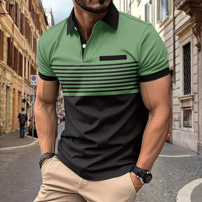 Casual Striped Shirt With Chest Pocket Men Clothing - Elanique