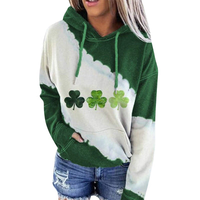 Women Sweatshirts Lucky Grass Print Streetwear Sweatshirts Hoodie