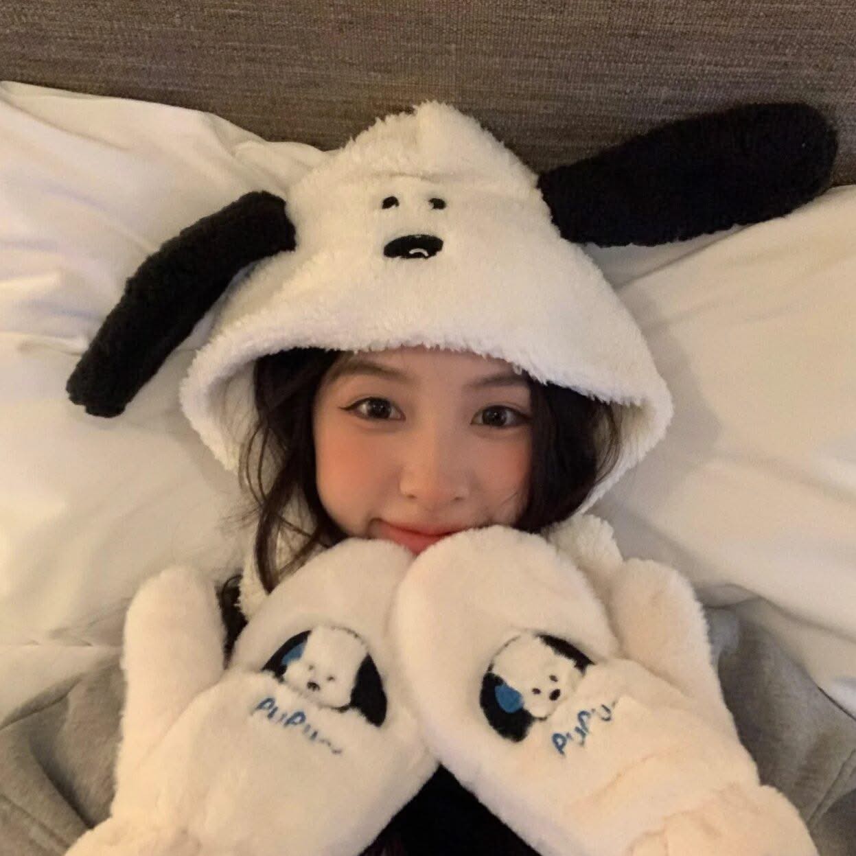 Children Wear Warm Fuzzy Hats Snoopy Cartoon - Elanique