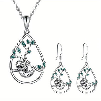 Cartoon Sloth Earring Pendant Accessories Necklace For Women - Elanique
