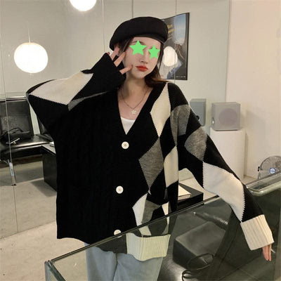 Knitted Cardigan Women Coat Top - Elanique