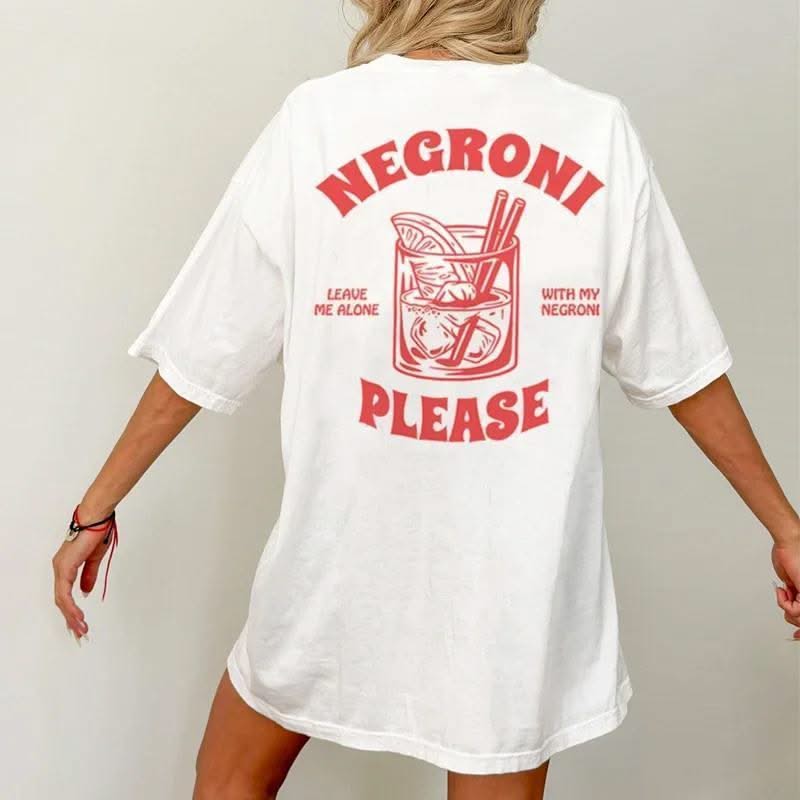 Negroni T-Shirts Vintage Streetwear Cut For Women - Elanique