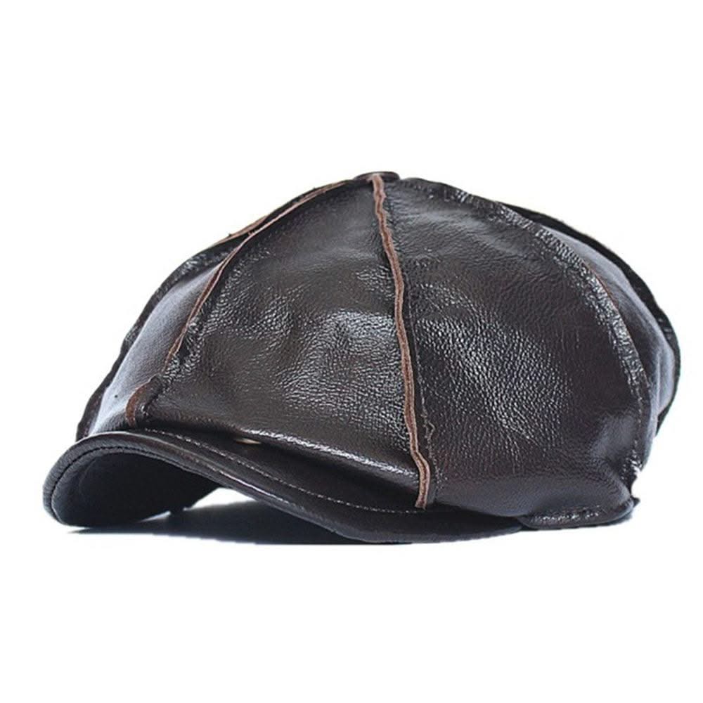 First Layer Cowhide Beret Men And Women Painter Hats - Elanique