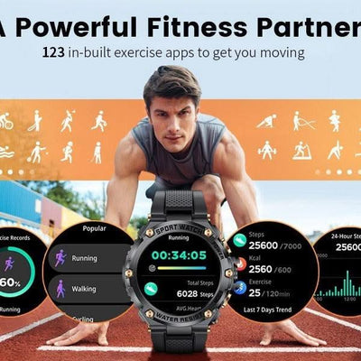 Large Screen Disc Smart Watch For Men - Elanique