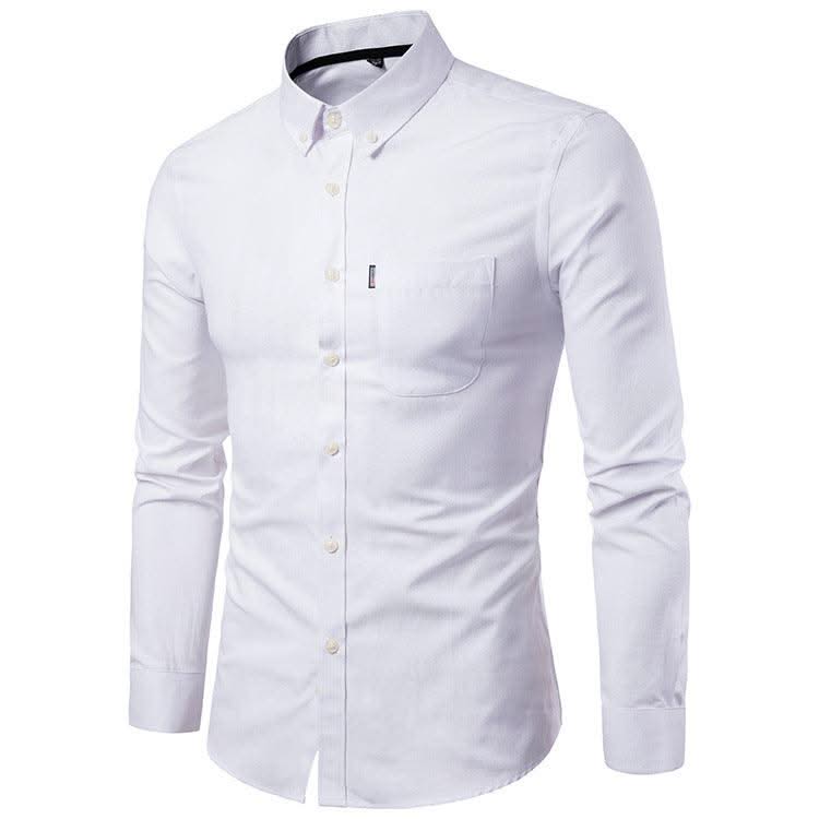 Men S Shirts Korean Men Slim Long Sleeve - Elanique