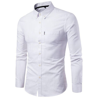 Men S Shirts Korean Men Slim Long Sleeve - Elanique