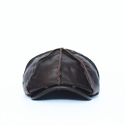 First Layer Cowhide Beret Men And Women Painter Hats - Elanique