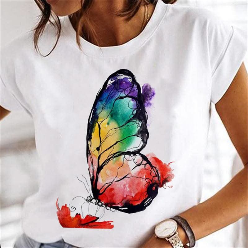 Women Dandelion T-shirts Fashion Clothing Cartoon Clothes Wa - Elanique