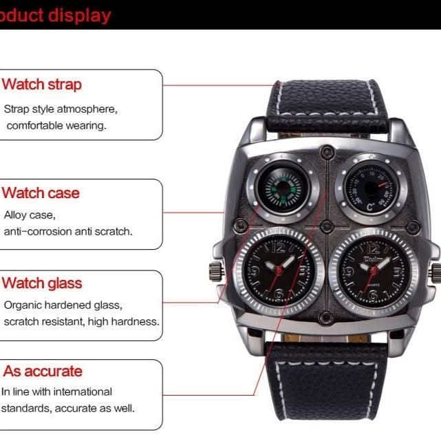 Quartz watch for men