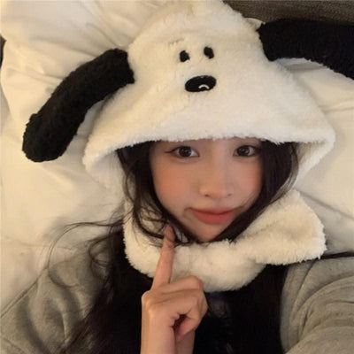 Children Wear Warm Fuzzy Hats Snoopy Cartoon - Elanique