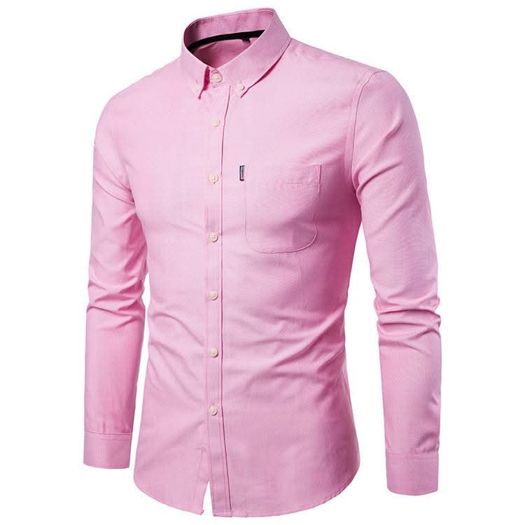 Men S Shirts Korean Men Slim Long Sleeve - Elanique